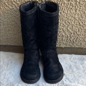 UGG Genuine sheepskin Dark Suede Boots size 8